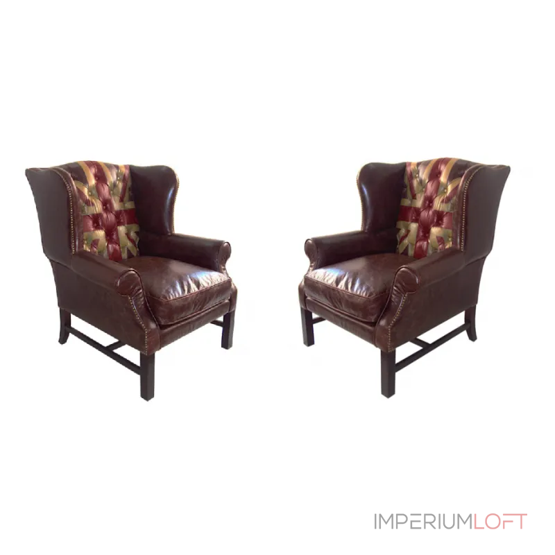 Кресло Leather Аrmchair Union Jack
