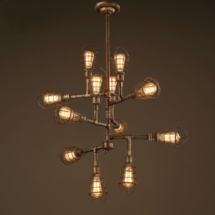 Подвесной светильник Loft Industrial Sputnik 12 Retro от ImperiumLoft