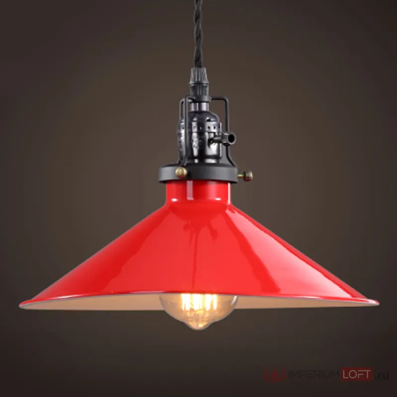 Красный подвесной светильник Loft Factory filament RED от ImperiumLoft