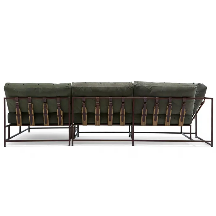 Угловой диван Olive Military Fabric Sectional sofa designed by Stephen Kenn and Simon Miller от ImperiumLoft