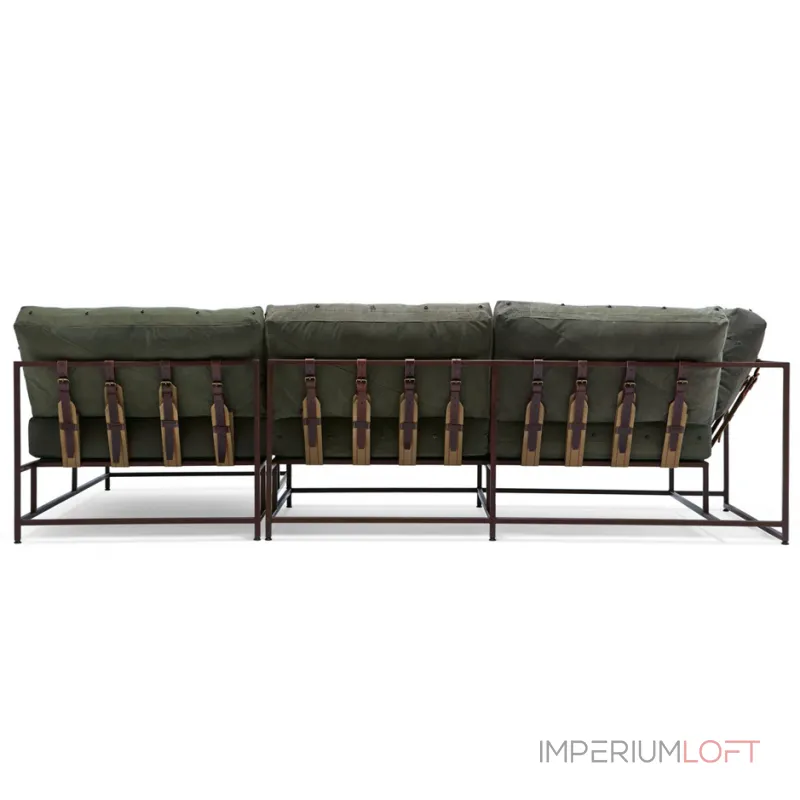 Угловой диван Olive Military Fabric Sectional sofa designed by Stephen Kenn and Simon Miller