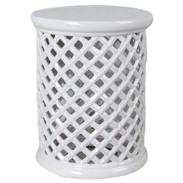 Керамический табурет Romb Garden Stool - White от ImperiumLoft