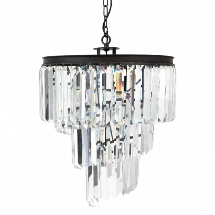 Люстра RH 1920s Odeon Clear Glass Spiral Chandelier - 3 rings от ImperiumLoft