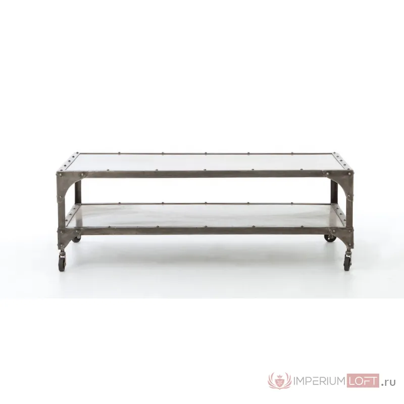 Кофейный стол Industrial Steampunk Nickel Coffee Table от ImperiumLoft