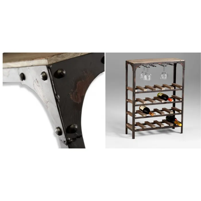 Стеллаж Industrial Metal Rust Console Wine Rack от ImperiumLoft