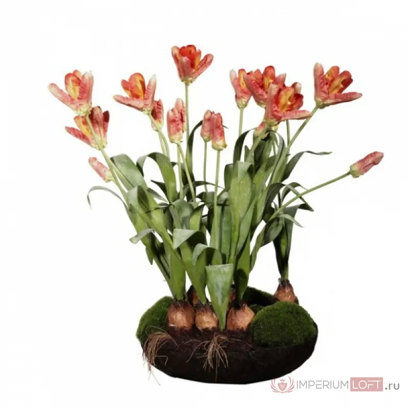 Декоративный искусственный цветок Orange Tulips от ImperiumLoft
