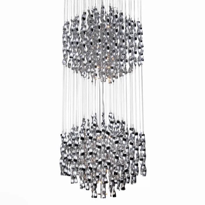 Люстра Macaroni Chandelier Chrome double от ImperiumLoft