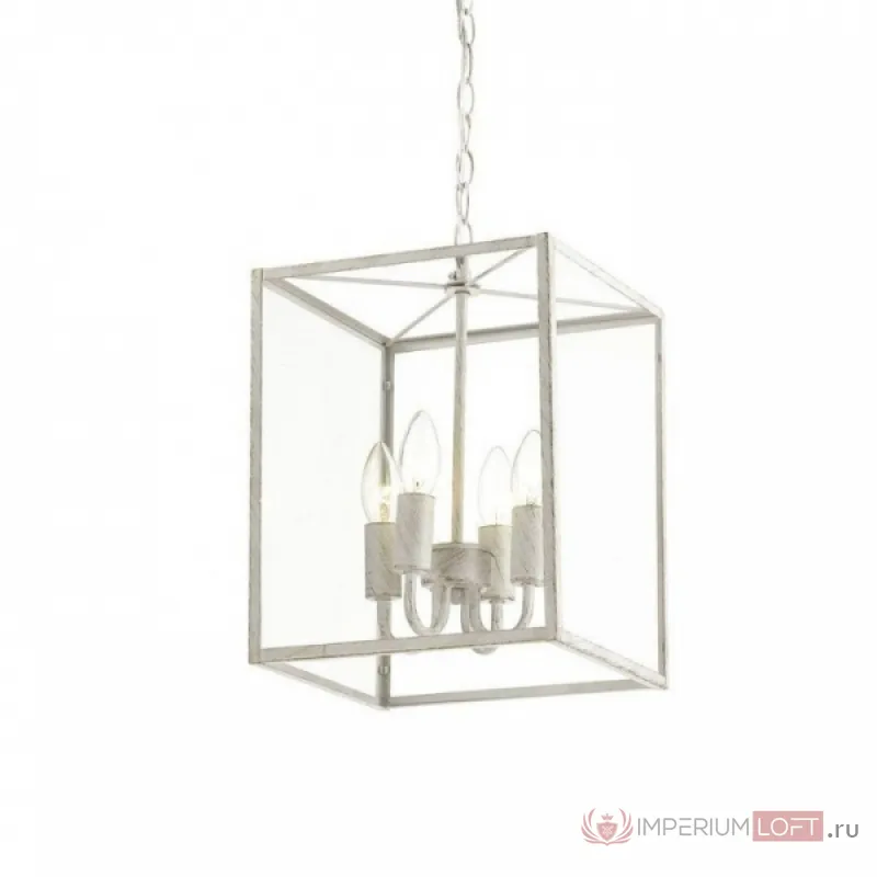 Подвесной светильник Loft Industrial Ortogonal Pendant Cube White 4 от ImperiumLoft