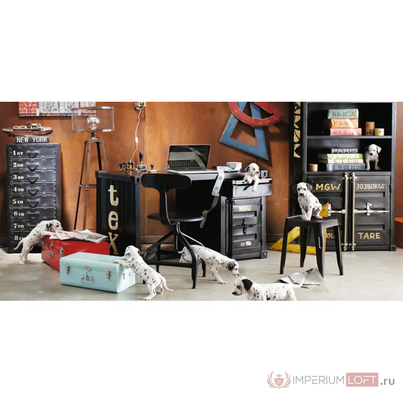 Письменный стол Metal & Oak Sea Container Desk от ImperiumLoft