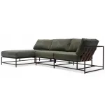 Угловой диван Olive Military Fabric Sectional sofa designed by Stephen Kenn and Simon Miller от ImperiumLoft