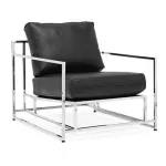 Кресло Black Calfskin Armchair designed by Stephen Kenn and Simon Miller