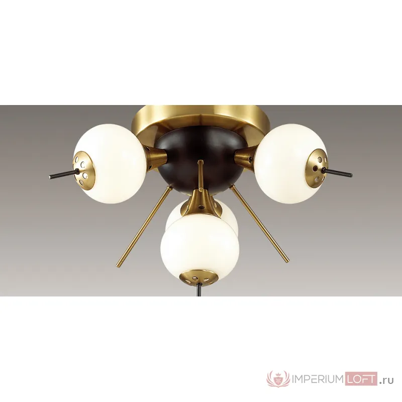 White Glass Globes Sputnik Сeiling light in 70 от ImperiumLoft