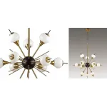 White Glass Globes Sputnik Chandelier от ImperiumLoft
