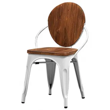 Стул Tolix chair Wooden White designed by Xavier Pauchard