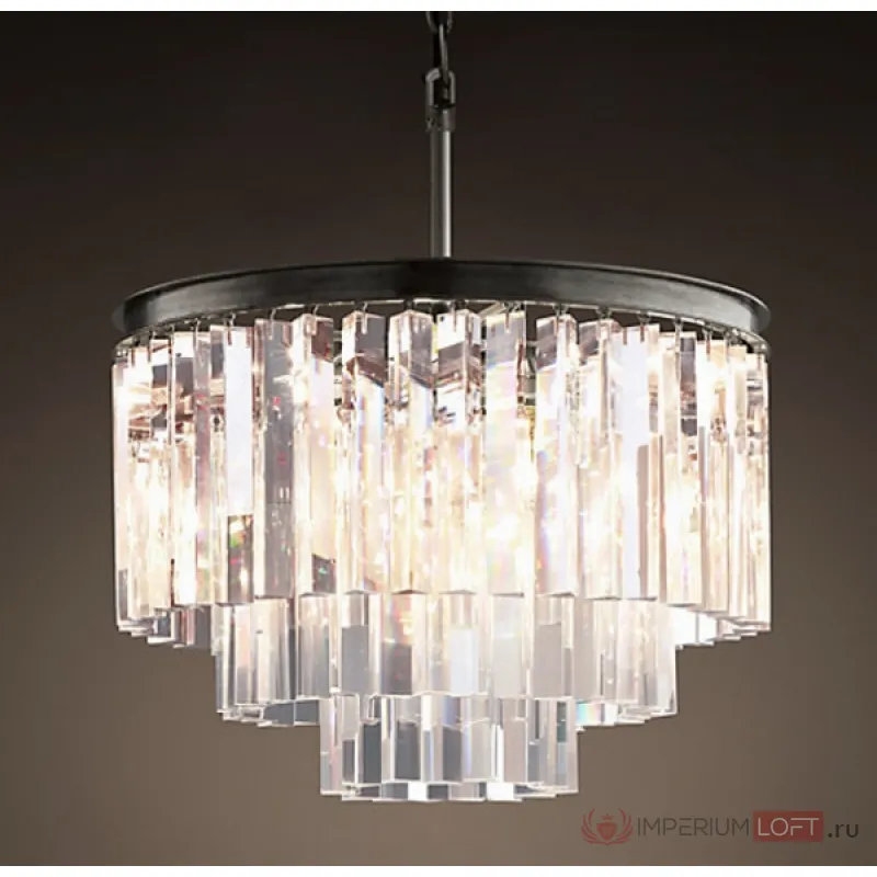 Люстра RH 1920s Odeon Clear Glass Fringe Chandelier - 3 rings от ImperiumLoft
