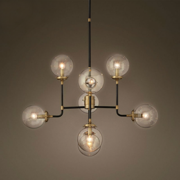 Люстра Bistro Globe Clear Glass Chandelier 8 от ImperiumLoft