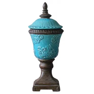 Кубок с крышкой керамика Turquoises Cup от ImperiumLoft