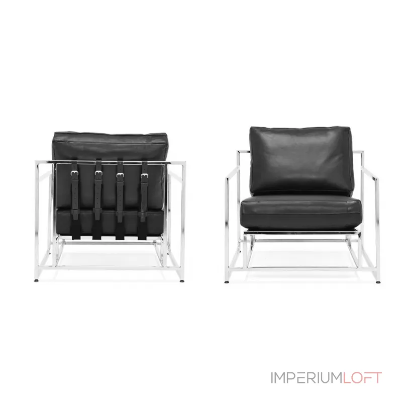 Кресло Black Calfskin Armchair designed by Stephen Kenn and Simon Miller