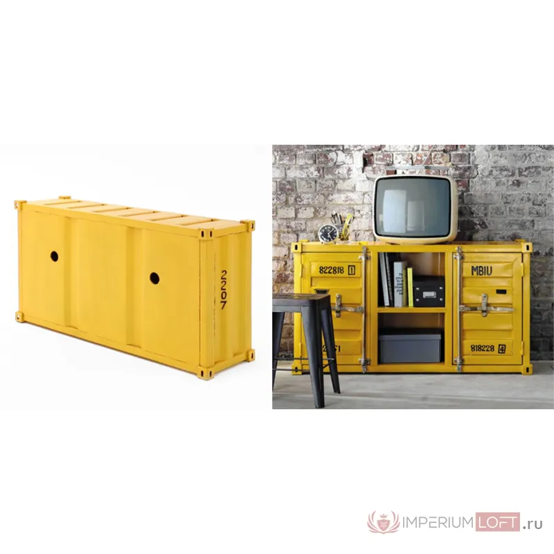 ТВ тумба Loft TV container Red от ImperiumLoft