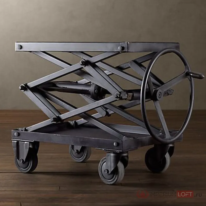 Industrial Scissor Lift Table Iron Restoration Hardware от ImperiumLoft