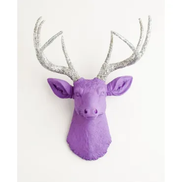 Голова оленя - Фиолетовая / серебряные рога от ImperiumLoft