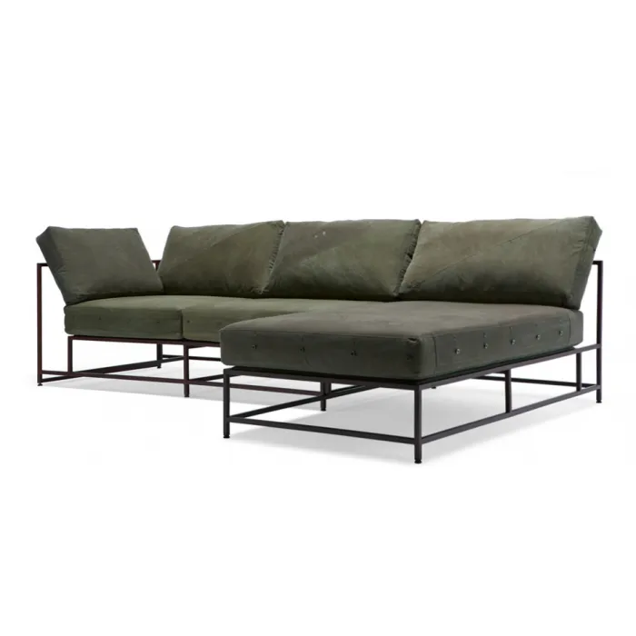 Угловой диван Olive Military Fabric Sectional sofa designed by Stephen Kenn and Simon Miller от ImperiumLoft