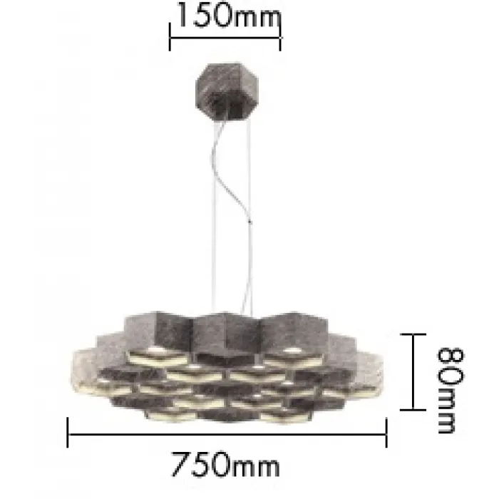 Люстра Honeycomb 12 Loft Wooden Ecolight от ImperiumLoft