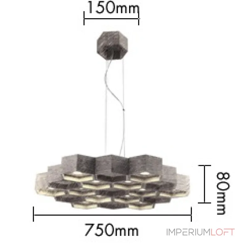 Подвесная люстра Honeycomb 12 Loft Wooden Ecolight
