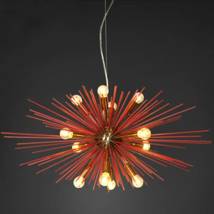 Люстра ASTRA Chandelier Sputnik Red and Brass от ImperiumLoft