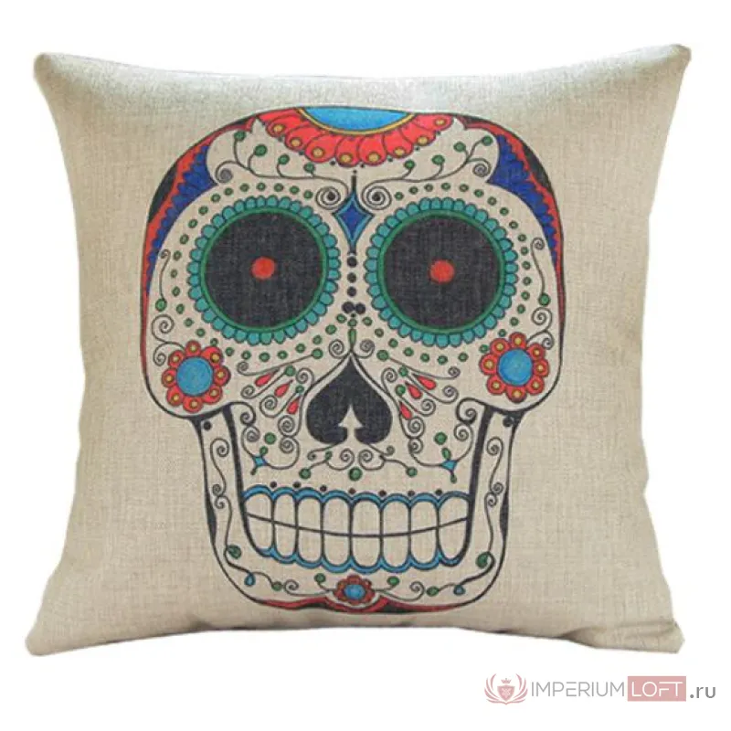 Декоративная подушка Skull multi color от ImperiumLoft