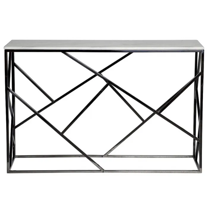 Консоль Serene Furnishing Dark Chrome Marble Top Console от ImperiumLoft