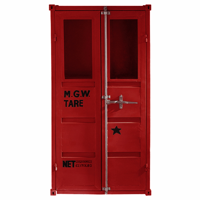 Шкаф-витрина Sea Container Red M.G.W. от ImperiumLoft