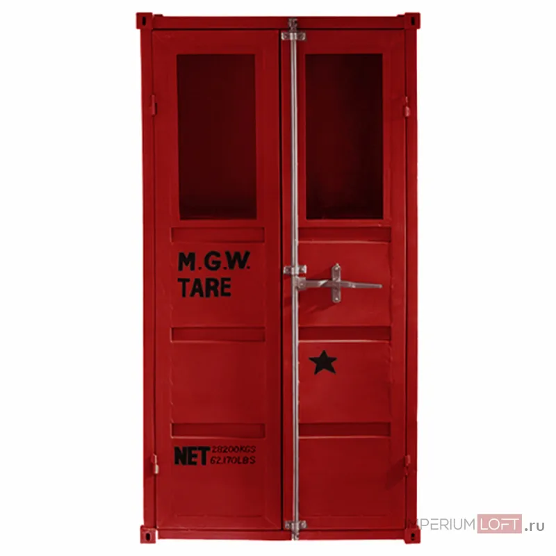 Шкаф-витрина Sea Container Red M.G.W. от ImperiumLoft