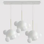 Люстра GIOPATO & COOMBES BOLLE BLS LAMP white glass rectangle от ImperiumLoft