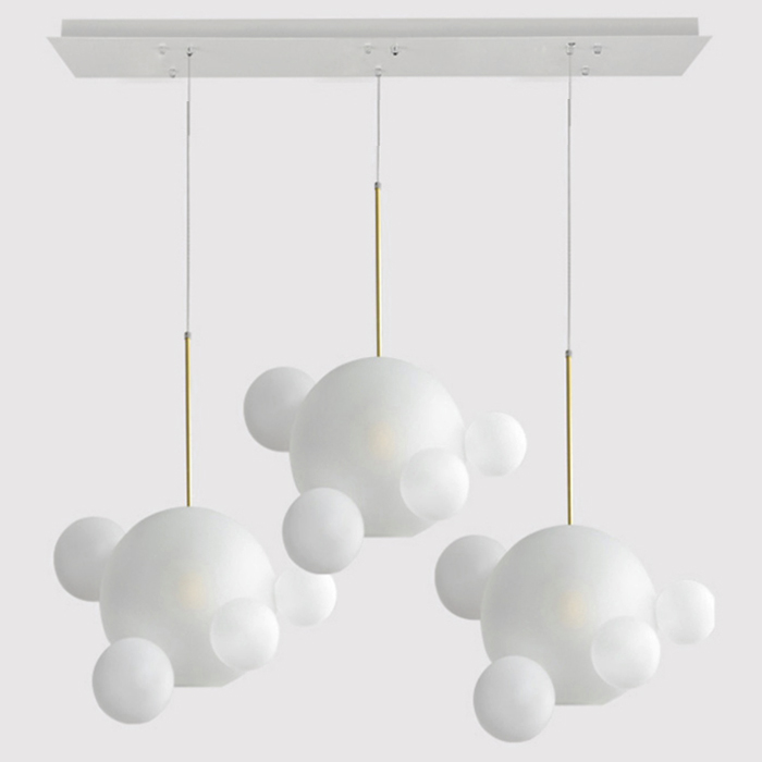 Люстра GIOPATO & COOMBES BOLLE BLS LAMP white glass rectangle от ImperiumLoft