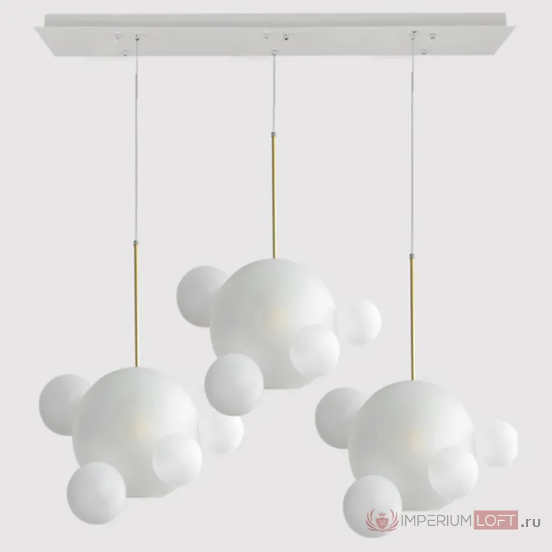 Люстра GIOPATO & COOMBES BOLLE BLS LAMP white glass rectangle от ImperiumLoft
