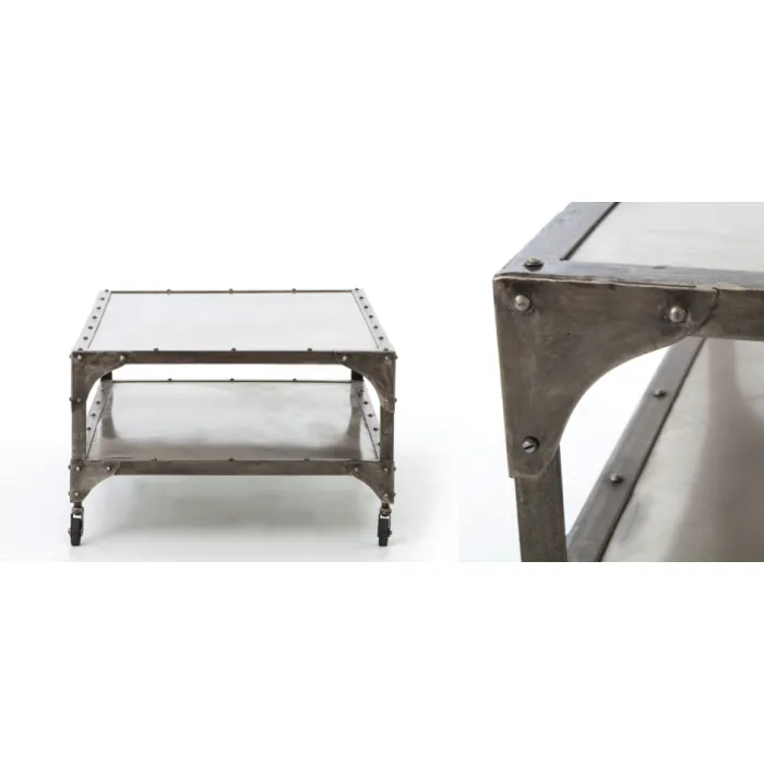 Кофейный стол Industrial Steampunk Nickel Coffee Table от ImperiumLoft