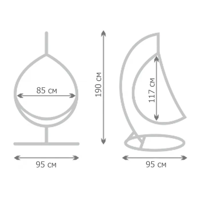 Кресло Swing chair outdoor Coffee Egg от ImperiumLoft
