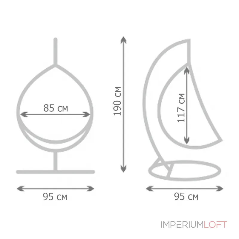 Кресло Swing chair outdoor Coffee Egg от ImperiumLoft Кресло Swing chair outdoor Coffee Egg от ImperiumLoft