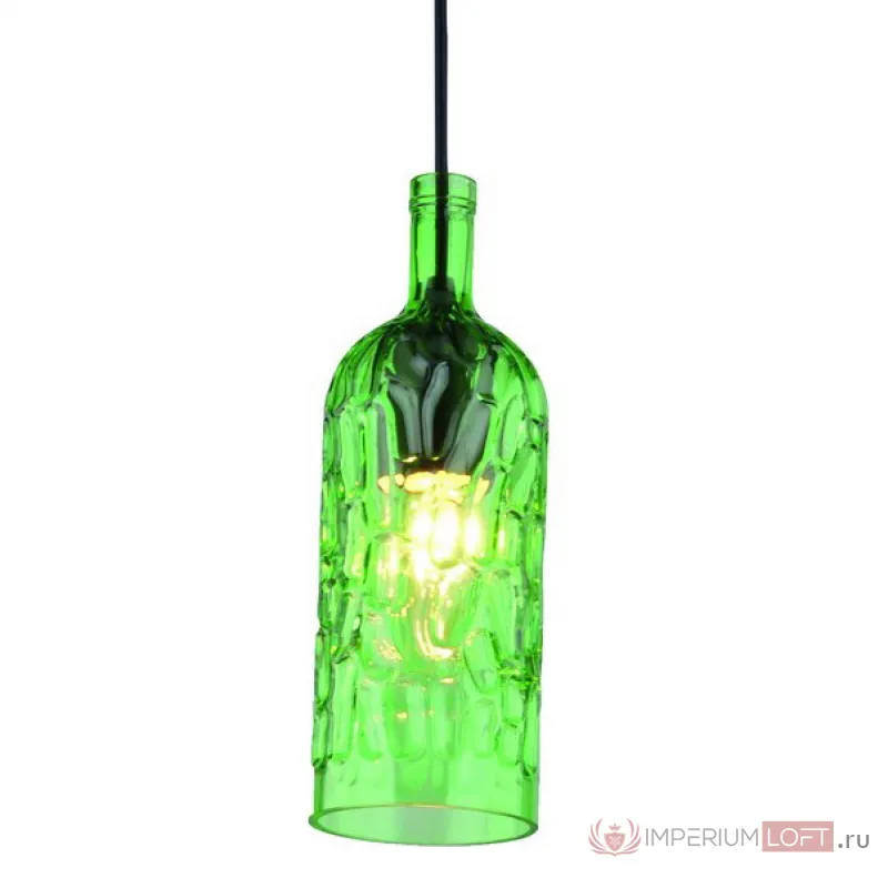 Подвесной светильник Geometry Glass Green Bottle Pendant от ImperiumLoft