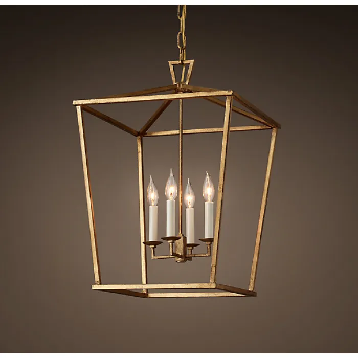Люстра 19th C. English Openwork Square Pendant Bronze от ImperiumLoft