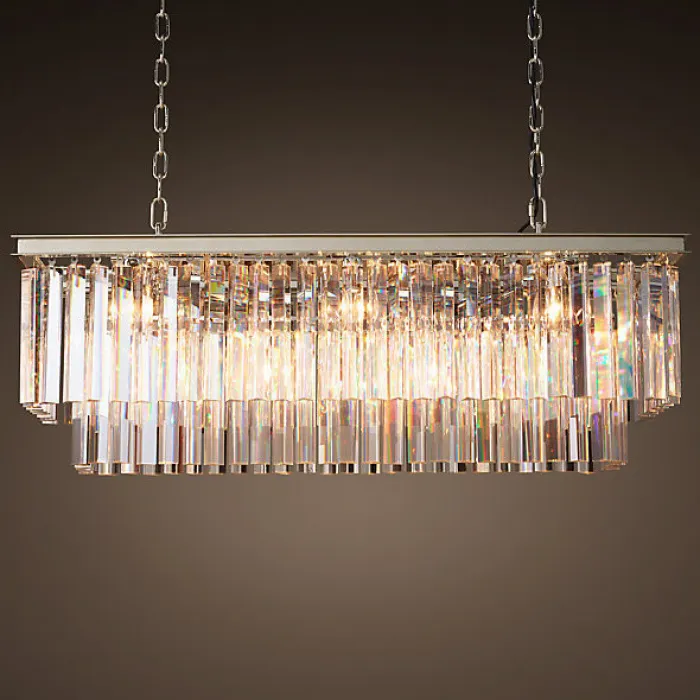 Люстра RH 1920S ODEON CLEAR GLASS FRINGE 120 nickel от ImperiumLoft