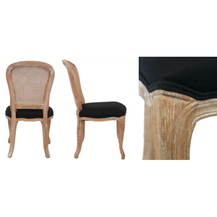 Стул French chairs Provence Neman Black Rattan Chair от ImperiumLoft