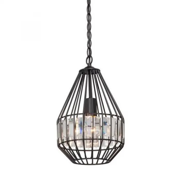 Люстра Glass Plate Pendant #7 Black от ImperiumLoft