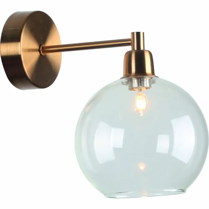Бра Clear Glass Sphere Cloche Gold от ImperiumLoft