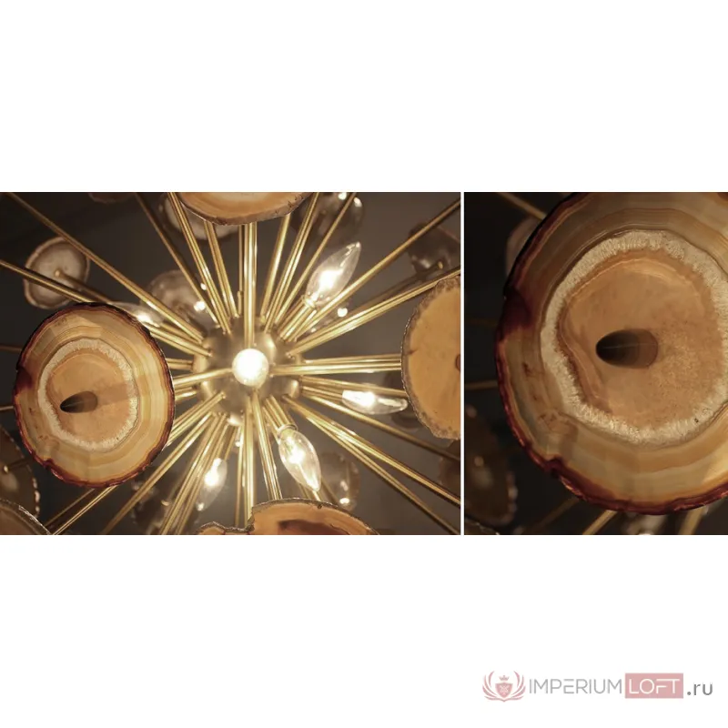 Люстра Agate Burst Chandelier Brass от ImperiumLoft