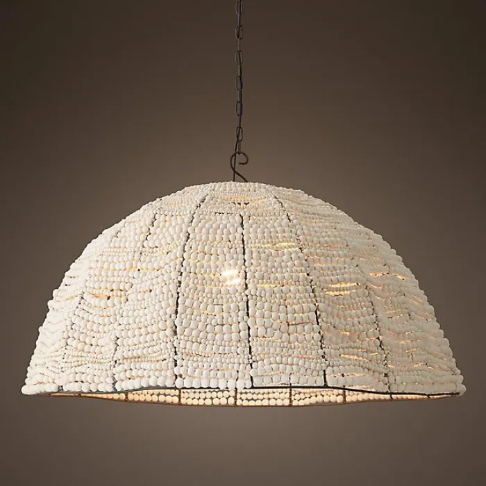Люстра RH Clay Bead Dome Pendant White 40 от ImperiumLoft