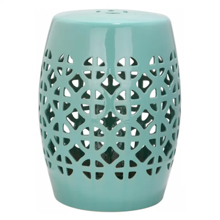 Керамический табурет Geometric Circles Garden Stool - Light Blue от ImperiumLoft