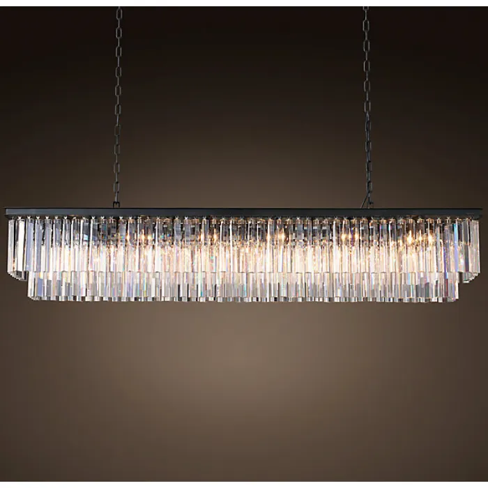 Люстра RH 1920s Odeon Clear Glass Fringe Grey iron 150 от ImperiumLoft