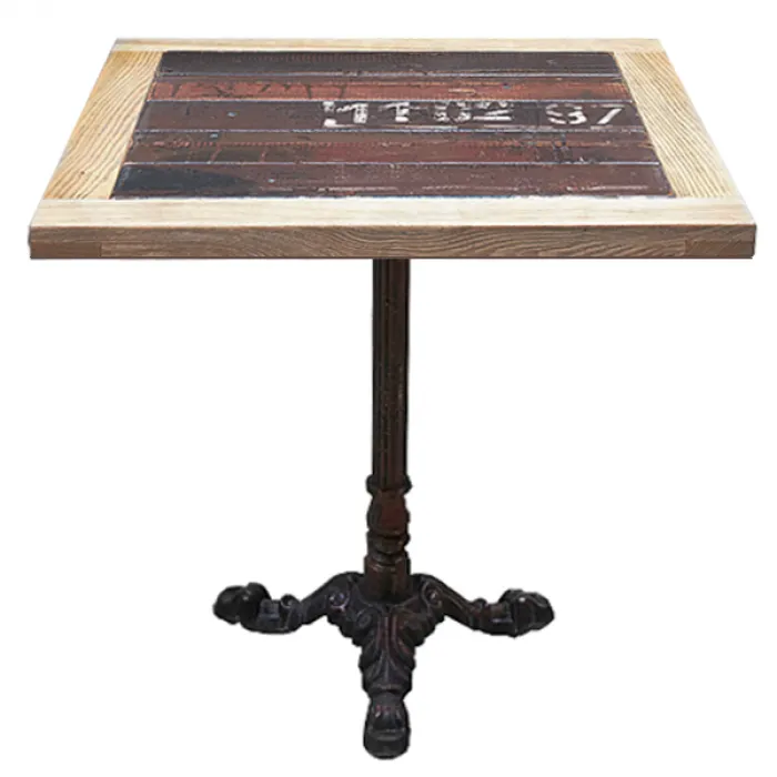 Стол для ресторана Cast iron and Larch restaurant table square от ImperiumLoft